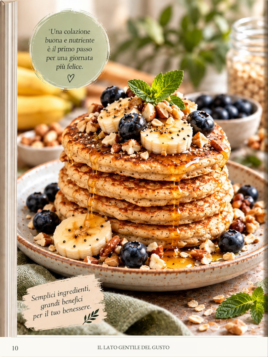 Pancake all’avena e banana, immagine dal ricettario